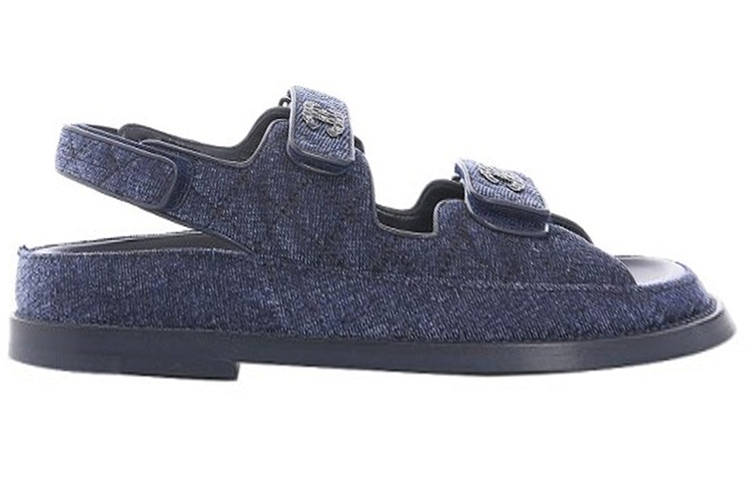 Order (W) Sandalias Chanel de Gamuza y Cuero 'Azul Oscuro' G35927-X56243-0L122