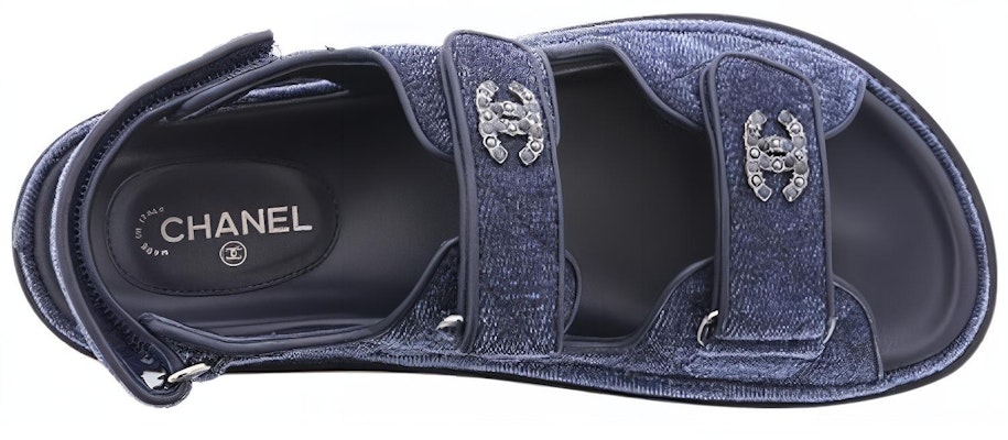 (W) Sandalias Chanel de Gamuza y Cuero 'Azul Oscuro' G35927-X56243-0L122 Lookbook (W) Sandalias Chanel de Gamuza y Cuero 'Azul Oscuro' G35927-X56243-0L122