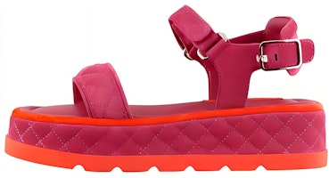 (Women) Chanel Suede Calfskin Platform Sandals 'Pink' G39143-X56600-K4375 (Women) Chanel Suede Calfskin Platform Sandals 'Pink' G39143-X56600-K4375