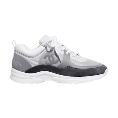 (W) Chanel Suede Calfskin Sneaker 'Ecru Grey'