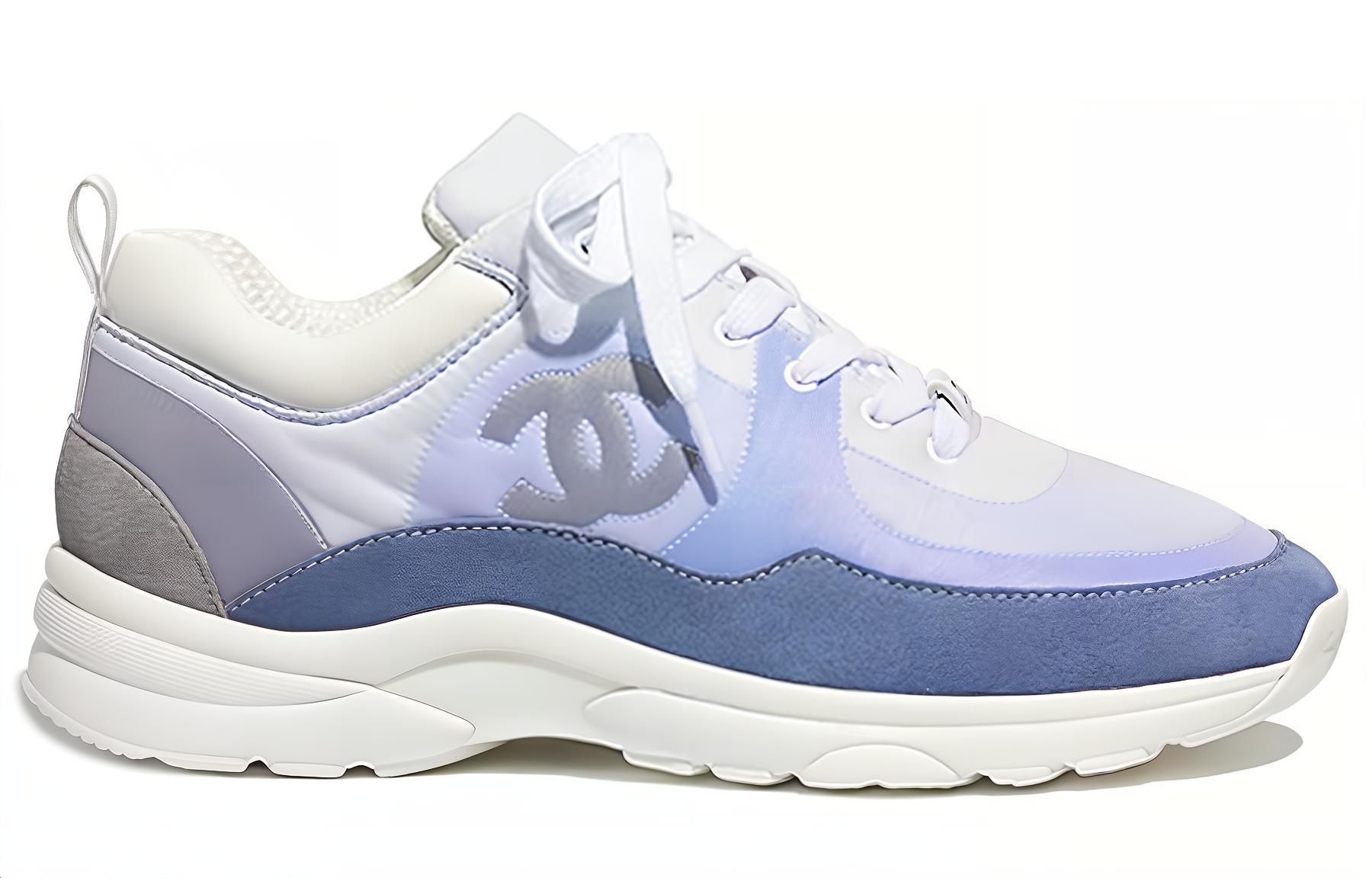 Order (W) Chanel Suede Calfskin Sneaker 'Biru Langit' G37136-Y55131-0K117