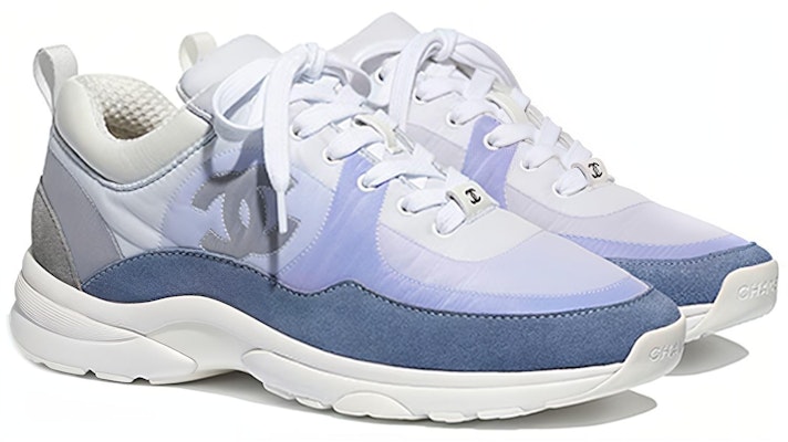 (Women) Chanel Suede Calfskin Sneaker 'Sky Blue' G37136-Y55131-0K117 Lookbook (Women) Chanel Suede Calfskin Sneaker 'Sky Blue' G37136-Y55131-0K117