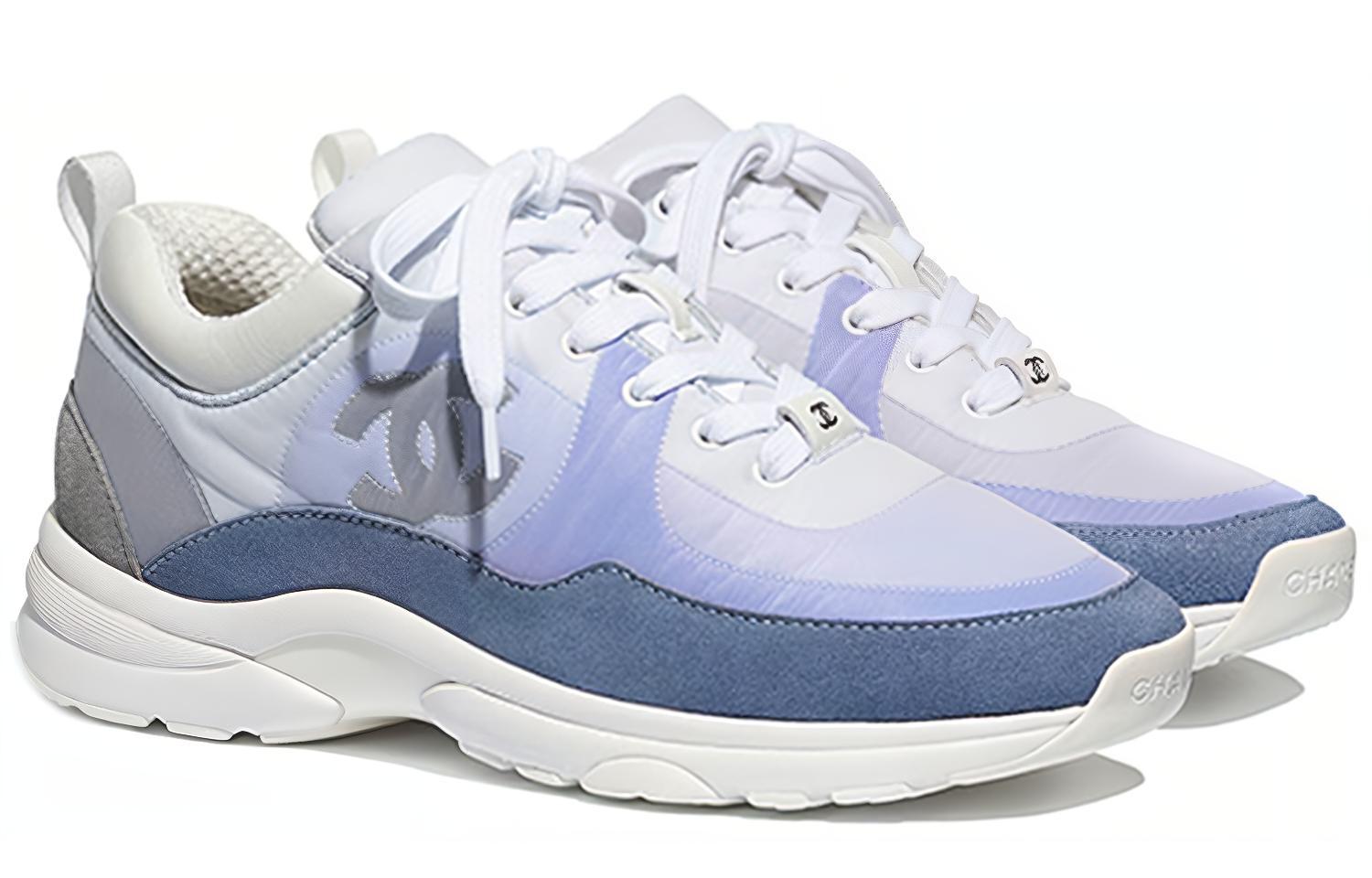 Lookbook (W) Chanel Suede Calfskin Sneaker 'Biru Langit' G37136-Y55131-0K117