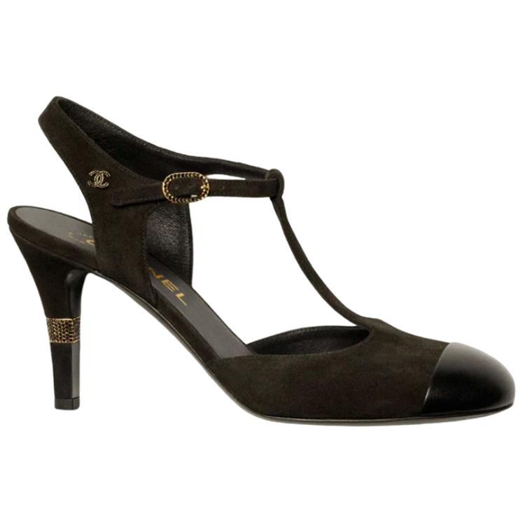 (W) Chanel Suede High-Heel 'Black' 圖 2