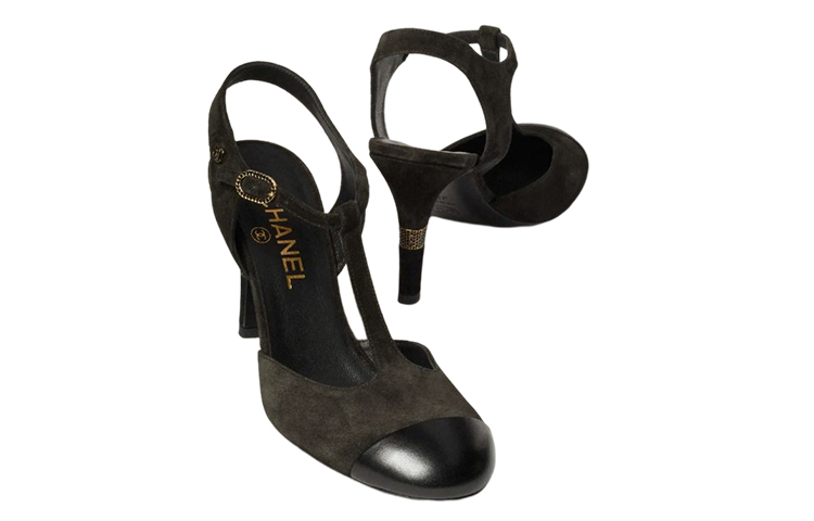 (W) Chanel Suede High-Heel 'Black' 圖 4