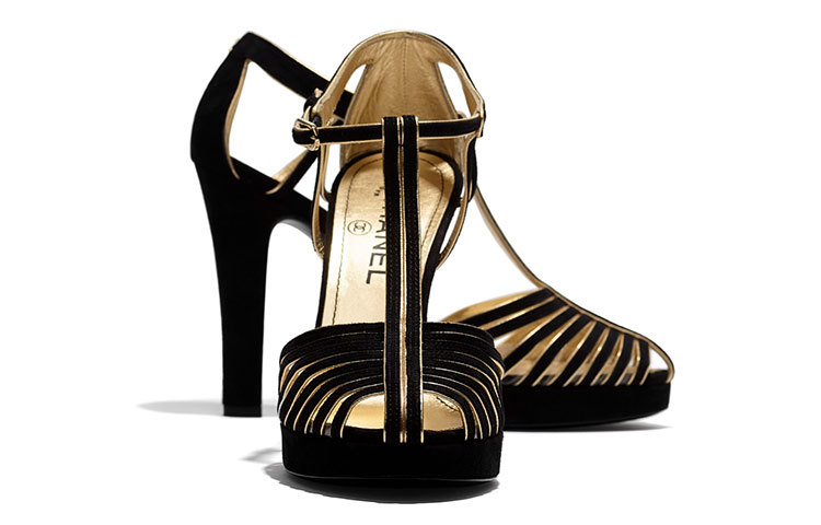 (W) Chanel Suede High Heel 'Black' 圖 4