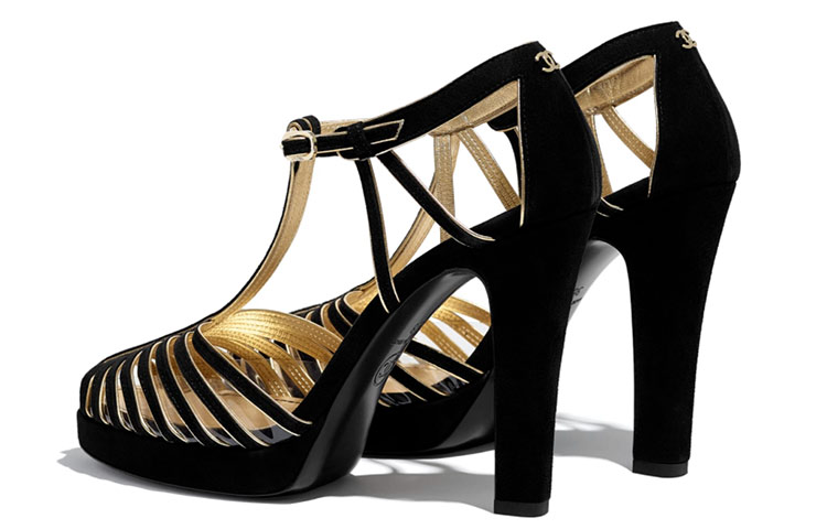 (W) Chanel Suede High Heel 'Black' 圖 5
