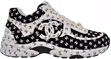 Order (W) Chanel Zapatillas de Ante Negras con CC Impreso G39230-X56690-K4721