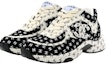Shop (W) Chanel Suede Trainer Cetakan CC Hitam G39230-X56690-K4721