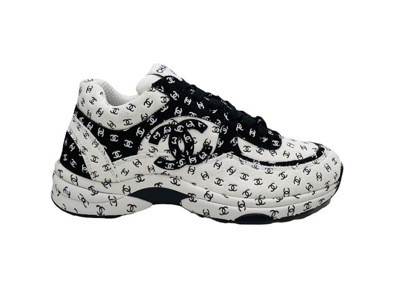 Buy (W) シャネル スエード CC ロゴ プリント スニーカー (ホワイト) G39230-X56690-K4722