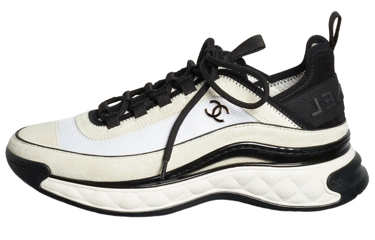 (Women) Chanel Suede Trainer White Black G39070-Y56144-0Q241