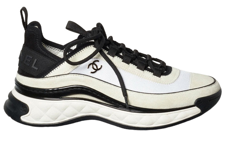 Order (W) 샤넬 스웨이드 트레이너 화이트 블랙 G39070-Y56144-0Q241