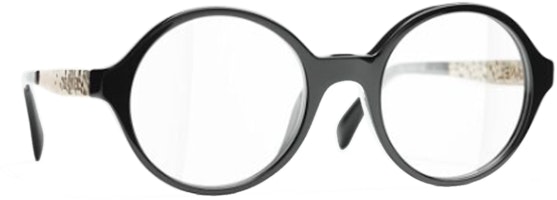 (Women) CHANEL Textured Round Optical Glasses for Women with Logo Detail. CH3411A-C622 (Women) CHANEL Textured Round Optical Glasses for Women with Logo Detail. CH3411A-C622