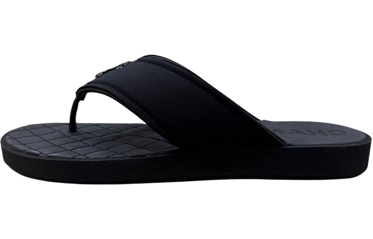 (Women) Chanel Thong Sandals 'Black Open-Toe' G39862-X56915-94305
