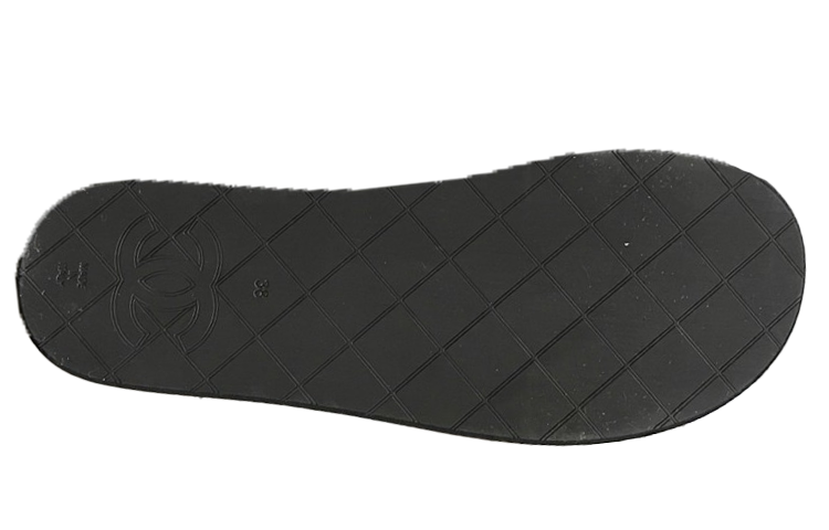 (W) Chanel Thong Sandals 'Black Open-Toe' 圖 3