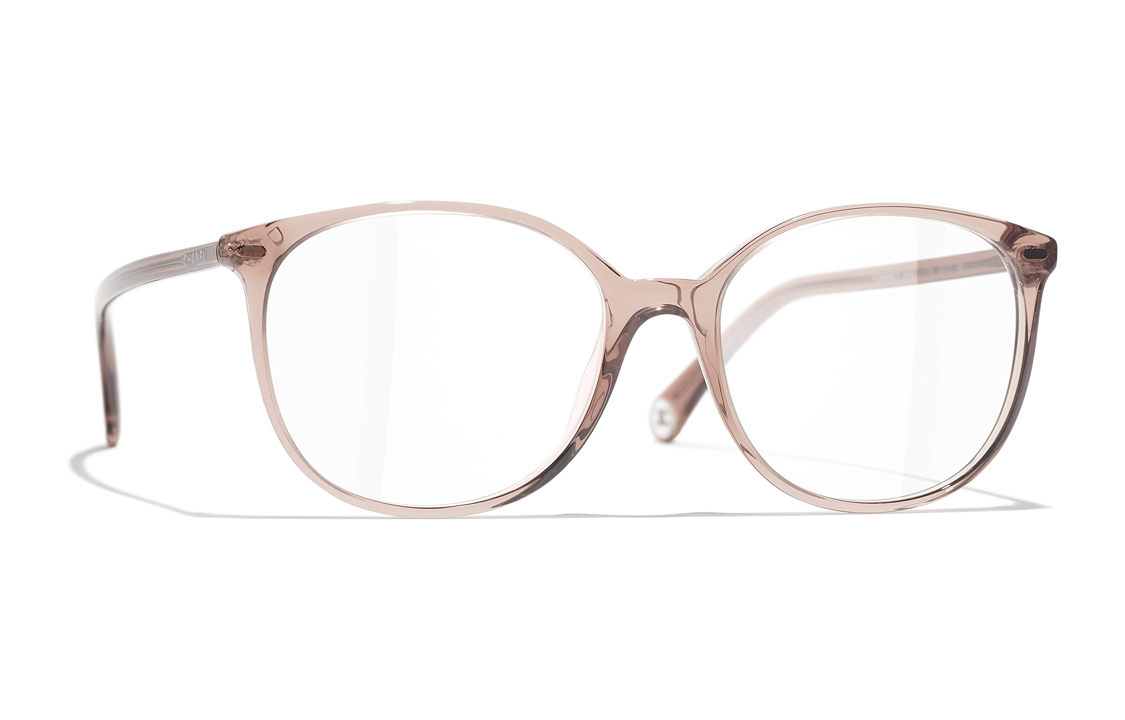 (Women) CHANEL Transparent Irregular Acetate Optical Glasses with Logo Print - Women CH34321709 圖 2