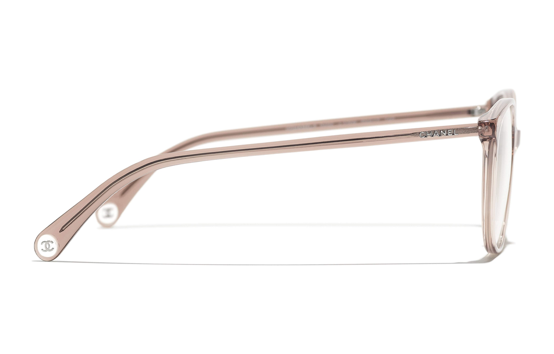 (Women) CHANEL Transparent Irregular Acetate Optical Glasses with Logo Print - Women CH34321709 圖 4