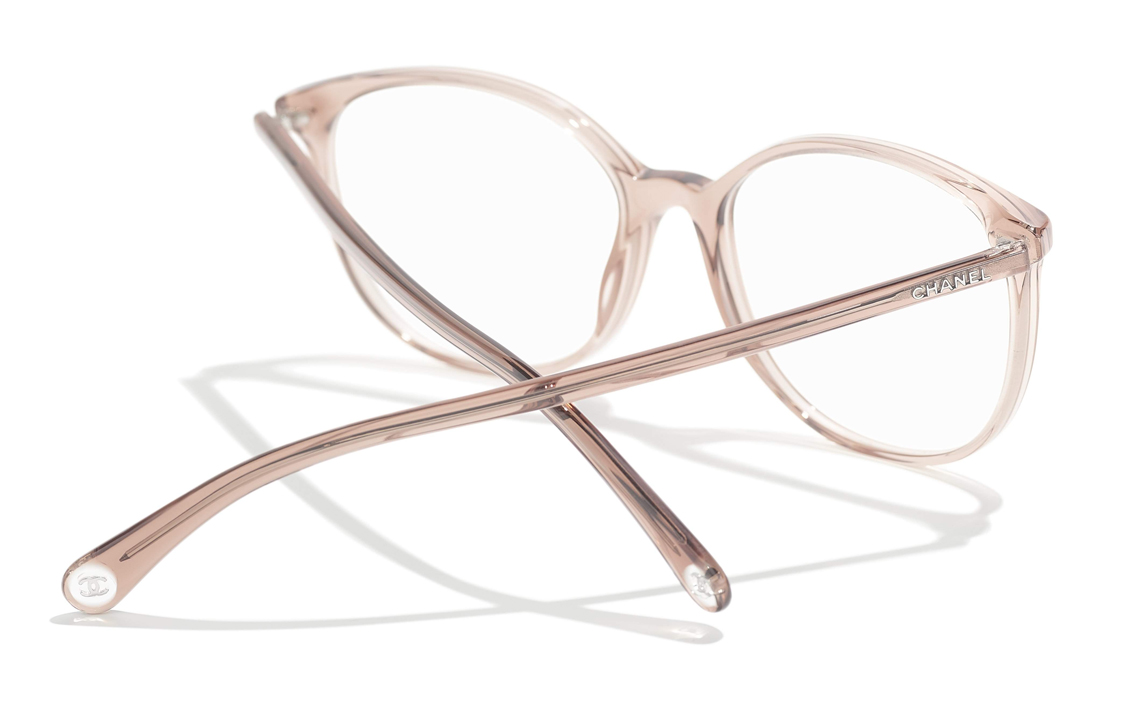 (Women) CHANEL Transparent Irregular Acetate Optical Glasses with Logo Print - Women CH34321709 圖 5