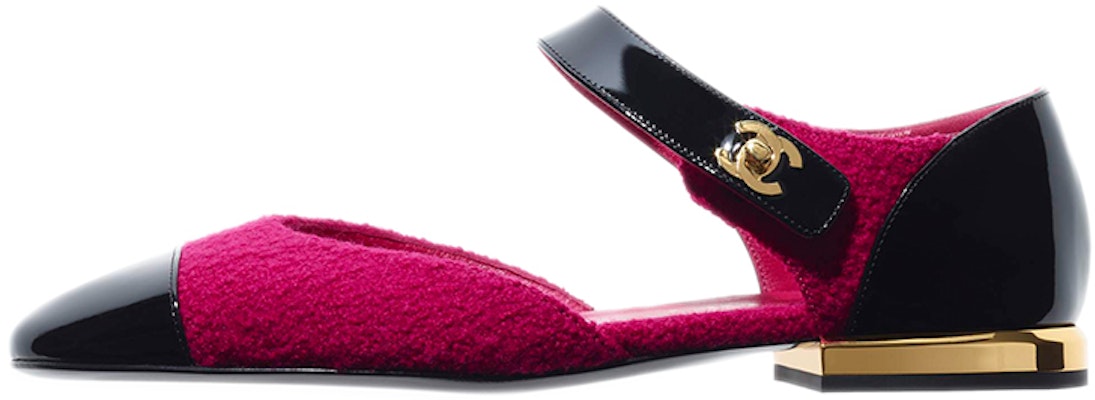 (Women) Chanel Tweed and Patent Calfskin Ballet Flats 'Pink Black' G38441-Y55576-K3434 Buy (Women) Chanel Tweed and Patent Calfskin Ballet Flats 'Pink Black' G38441-Y55576-K3434