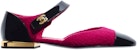 (W) Chanel Tweed dan Patent Kulit Anak Lembu Flats Ballet 'Pink Hitam' G38441-Y55576-K3434