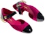 (W) Chanel Tweed dan Patent Kulit Anak Lembu Flats Ballet 'Pink Hitam' G38441-Y55576-K3434