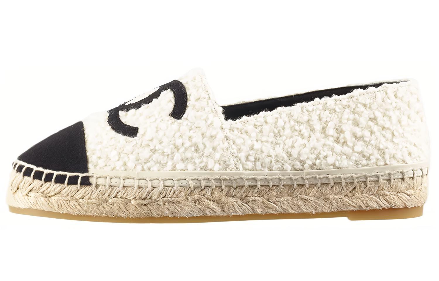 (Women) Chanel Tweed Ballet Flats 'Ivory White' G29762-Y56029-K4575