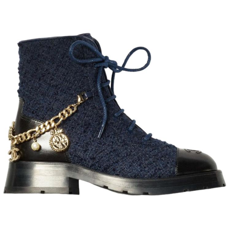 (W) Chanel Tweed Boot 'Navy Blue' 圖 2