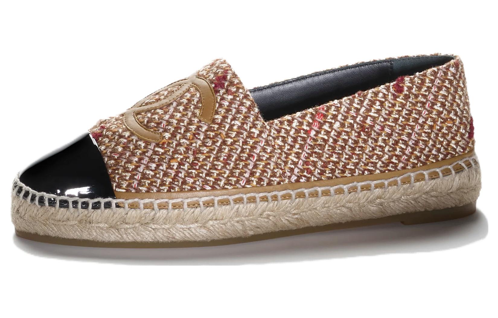 Buy (W) Chanel Tweed Kasual Flat 'Coklat' G29762-B13189-NP178