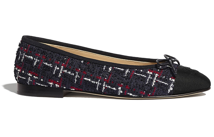 (W) Chanel Tweed Flats 'Navy Blue' 圖 2