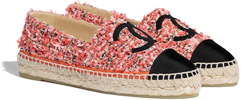 (W) 샤넬 트위드 새틴 피셔맨 슈즈 '블랙 레드' G29762-Y55105-K2571 Lookbook (W) 샤넬 트위드 새틴 피셔맨 슈즈 '블랙 레드' G29762-Y55105-K2571