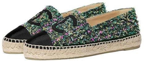 CHANEL 香奈兒 斜紋軟呢羅緞漁夫鞋 女款 綠粉色 Lookbook CHANEL 香奈兒 斜紋軟呢羅緞漁夫鞋 女款 綠粉色