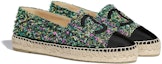 Shop (Women) Chanel Tweed Satin Fisherman Shoes 'Green Pink' G29762-Y55106-K2572