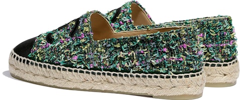 CHANEL 香奈兒 斜紋軟呢羅緞漁夫鞋 女款 綠粉色 Purchase CHANEL 香奈兒 斜紋軟呢羅緞漁夫鞋 女款 綠粉色