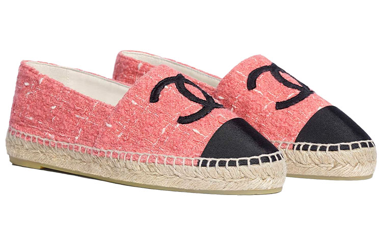 Lookbook (W) Sepatu Chanel Tweed Satin Fisherman 'Pink Black' G29762-Y54224-K2290