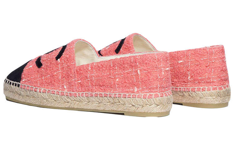 Shop (W) Sepatu Chanel Tweed Satin Fisherman 'Pink Black' G29762-Y54224-K2290