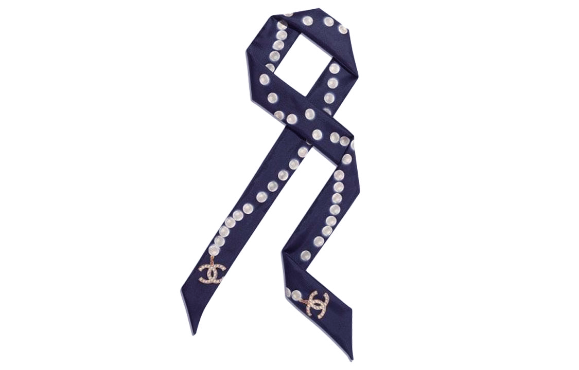 Order (W) シャネル ツイリースカーフ リボン レディース用 - ブルー AA1208-X129721-E048