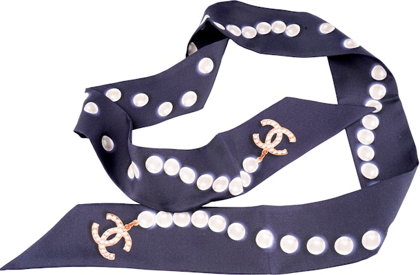 (W) シャネル ツイリースカーフ リボン レディース用 - ブルー AA1208-X129721-E048 Lookbook (W) シャネル ツイリースカーフ リボン レディース用 - ブルー AA1208-X129721-E048