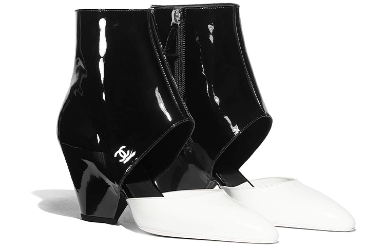 (W) Chanel Two-Tone Patent High Heels 'Black and White' 圖 2