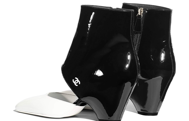 (W) Chanel Two-Tone Patent High Heels 'Black and White' 圖 3