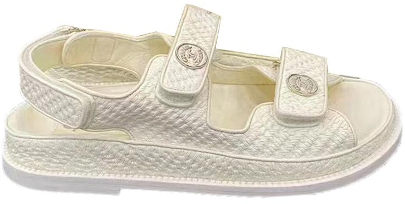 (W) Chanel Velcro Sandalia Plana Blanca 'Fashion Slide' G35927-X56385-0M658 Order (W) Chanel Velcro Sandalia Plana Blanca 'Fashion Slide' G35927-X56385-0M658