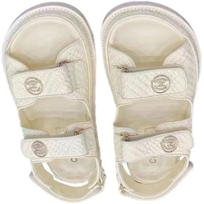 (W) Chanel Velcro Sandalia Plana Blanca 'Fashion Slide' G35927-X56385-0M658 Shop (W) Chanel Velcro Sandalia Plana Blanca 'Fashion Slide' G35927-X56385-0M658