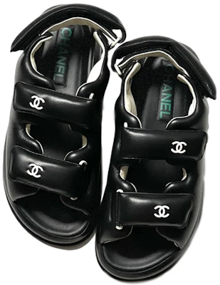 (W) Sandal Velcro Macaron Chanel 'Hitam' G38886-X01000-94305 Buy (W) Sandal Velcro Macaron Chanel 'Hitam' G38886-X01000-94305