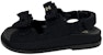 (W) Chanel Velcro Terbuka Toe Selesa Hitam 'Fashion Slide' G39820-X05912-94305