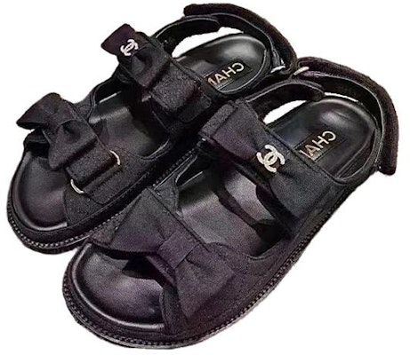 (Women) Chanel Velcro Open-Toe Comfort Black 'Fashion Slide' G39820-X05912-94305 Lookbook (Women) Chanel Velcro Open-Toe Comfort Black 'Fashion Slide' G39820-X05912-94305