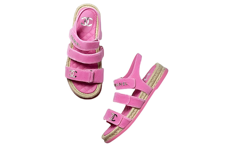 (W) Chanel Velcro Sandal 'Pink' 圖 3
