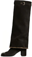 (Women) Chanel Velour Calfskin High-Top Boot 'Black' G39345-X56709-94305 (Women) Chanel Velour Calfskin High-Top Boot 'Black' G39345-X56709-94305