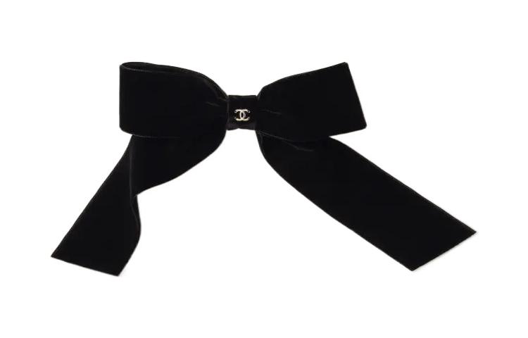 Order (W) 샤넬 벨벳 리본 헤어클립 블랙 AA8557-B09070-94305