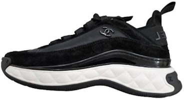 (Women) Chanel Velvet Calfskin & Mixed Fibers Sneaker 'Black' G35617-Y55052-94305 (Women) Chanel Velvet Calfskin & Mixed Fibers Sneaker 'Black' G35617-Y55052-94305