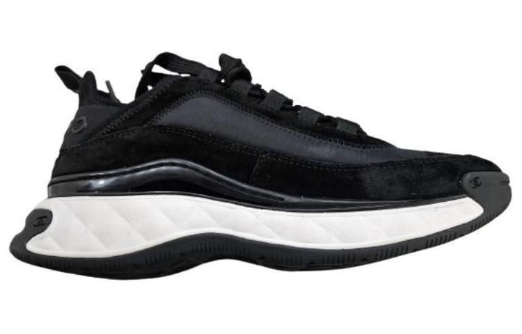 (W) Chanel Velvet Calfskin & Mixed Fibers Sneaker 'Black' 圖 2