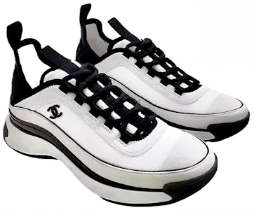 (W) 샤넬 벨벳 송아지 가죽 & 믹스 섬유 스니커즈 '화이트 블랙' G39070-Y55826-K4283 Lookbook (W) 샤넬 벨벳 송아지 가죽 & 믹스 섬유 스니커즈 '화이트 블랙' G39070-Y55826-K4283